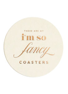 Rose Gold Foil Coasters from Kitty Meow Boutique