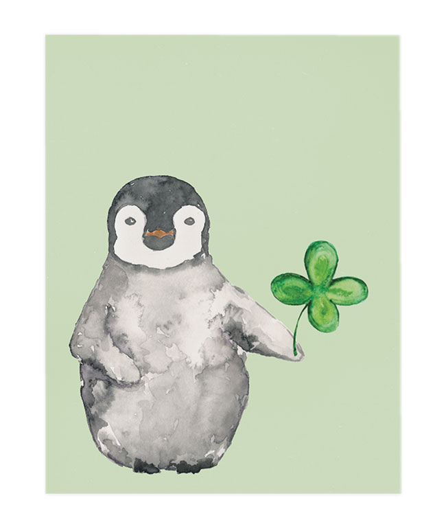 St. Patty's Day Penguin Card