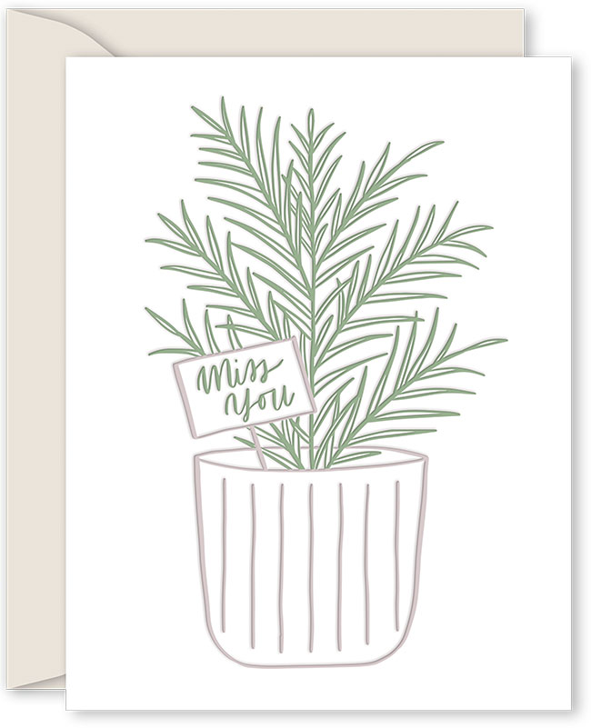 Miss You Plant Card 
															/ Nonpareil Paperie							
