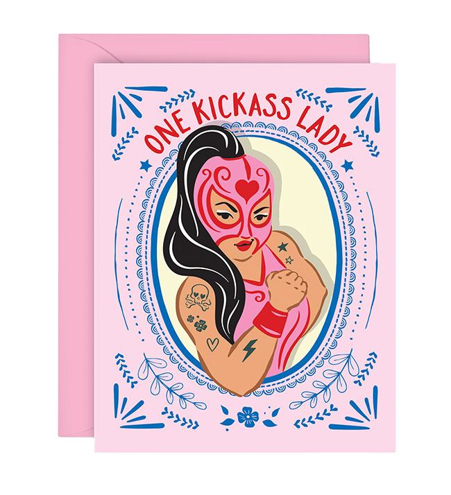 One Kick Ass Lady Card