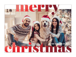 Modern Merry Christmas Photo Card from PrintsWell
