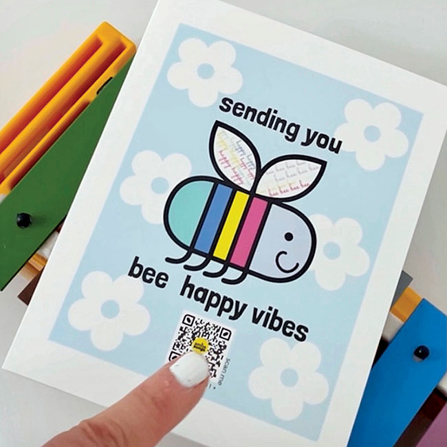 Sending You Bee Happy Vibes Card 
															/ Smile Songs							