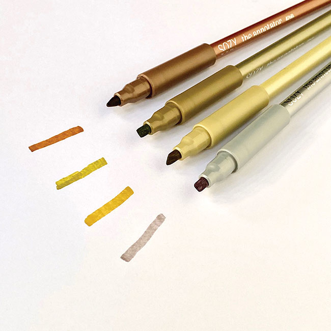 Annotator Metallic Pencil/Highlighter Combo