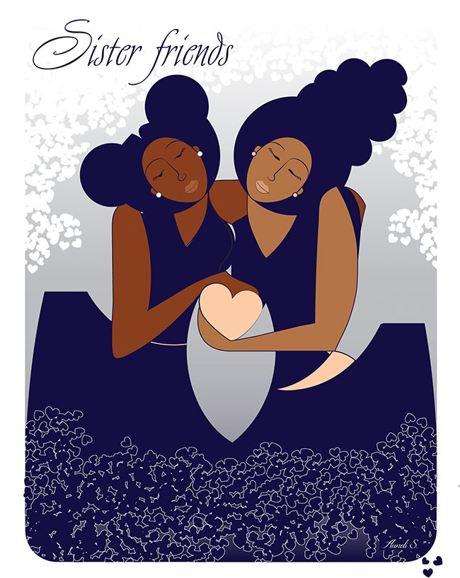 Sister Friend Card 
															/ Aundi S Art and Design							
