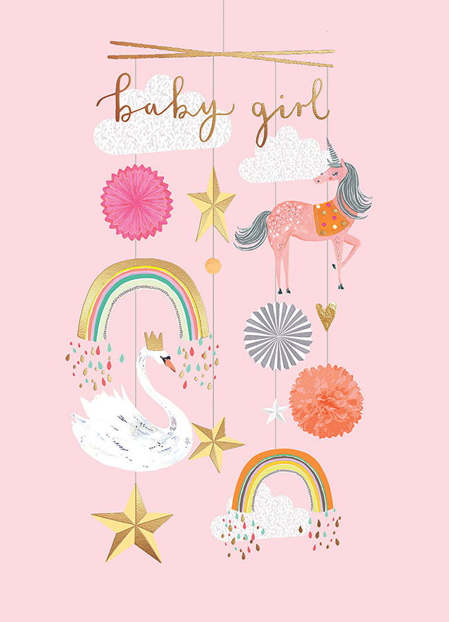 Baby Girl Card 
															/ Calypso Cards							