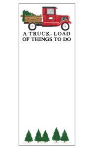 A Truck Load of Things To Do Note Pad from Little Blue House