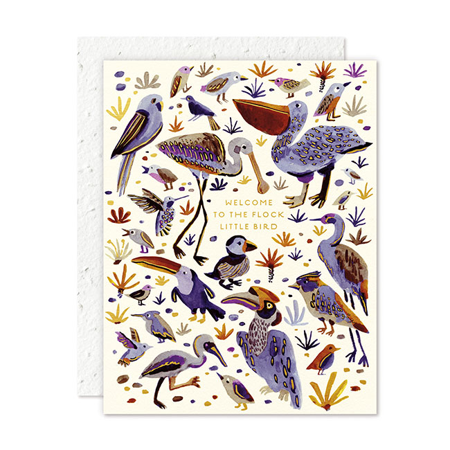 Welcome to the Flock Little Bird Card 
															/ Seedlings							