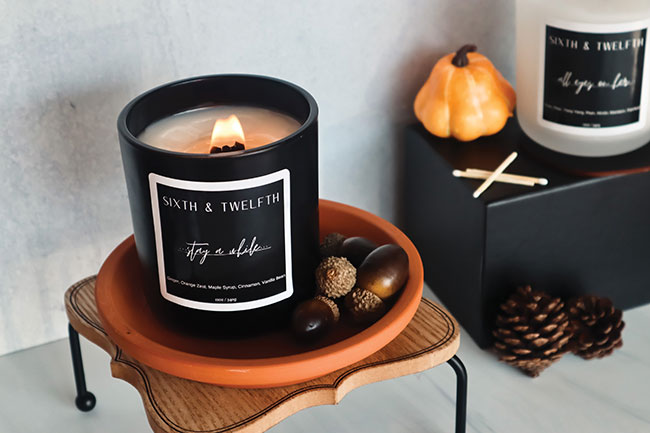 Stay Awhile Wooden Wick Candle