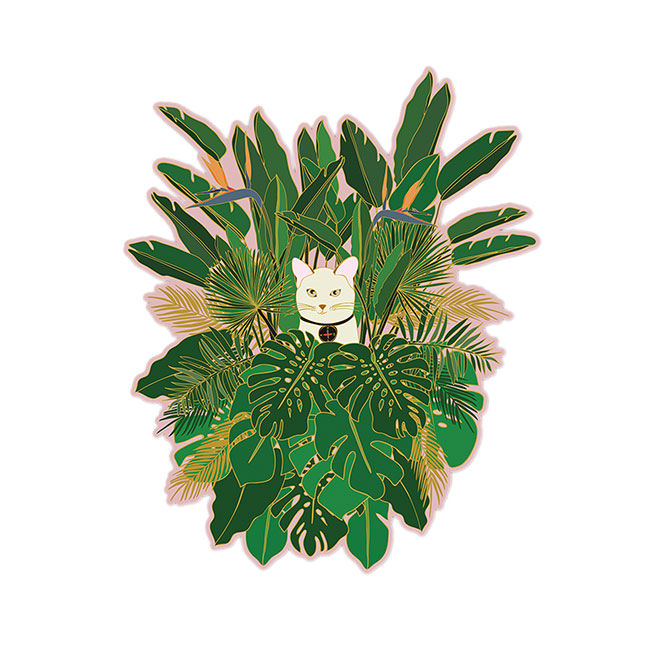 Jungle Cat Vinyl Sticker 
															/ Sowing Ground							