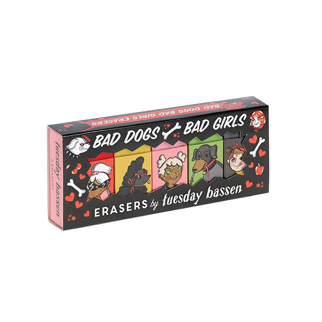 Bad Dogs, Bad Girls  Eraser Set