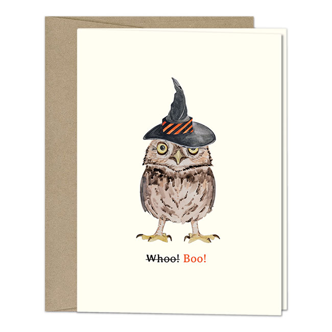 Witch Owl Card 
															/ Gina Maher | Watercolor							