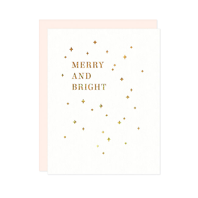 Merry and Bright Card 
															/ Missive Press							