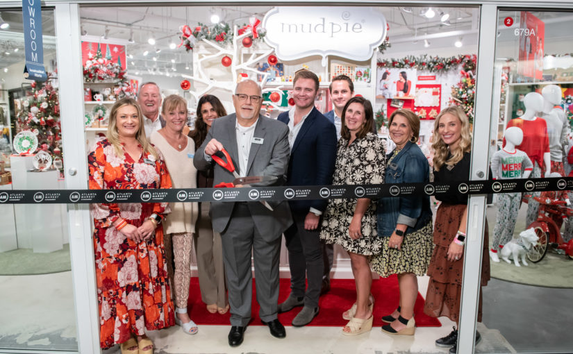 Mud Pie ribbon cutting ceremony celebrating its showroom expansion