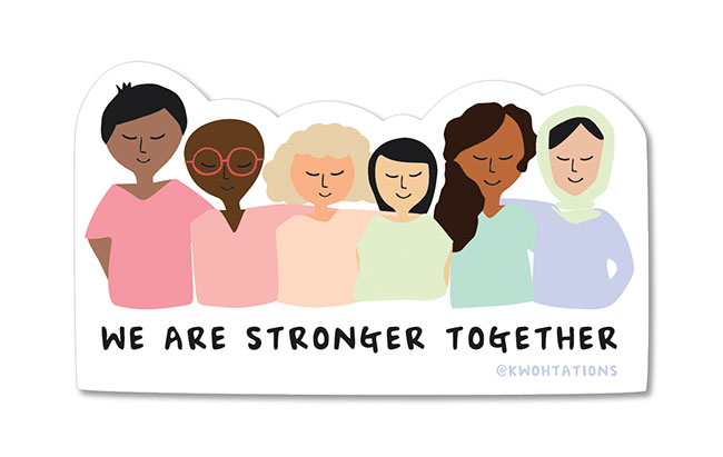 Stronger Together Sticker 
															/ Kwohtations							