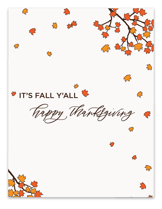 Happy Thanksgiving Card 
															/ Quick Brown Fox Letterpress							