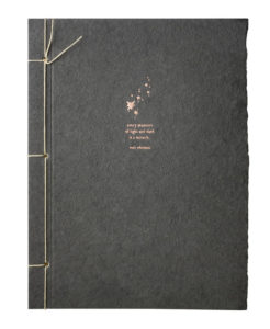 Charcoal Handmade Paper Letterpress Journal. Oblation Papers & Press.
