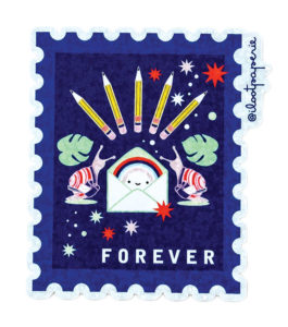 Glitter! Forever Snail Mail Bonanza Stamp Sticker by ILOOTPAPERIE