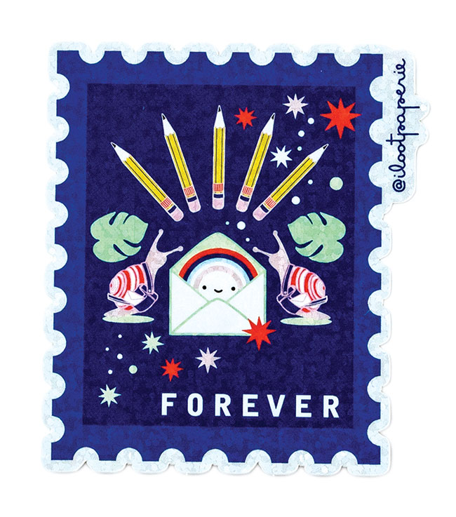 Glitter! Forever Snail Mail Bonanza Stamp Sticker Set of 3 
															/ ilootpaperie							