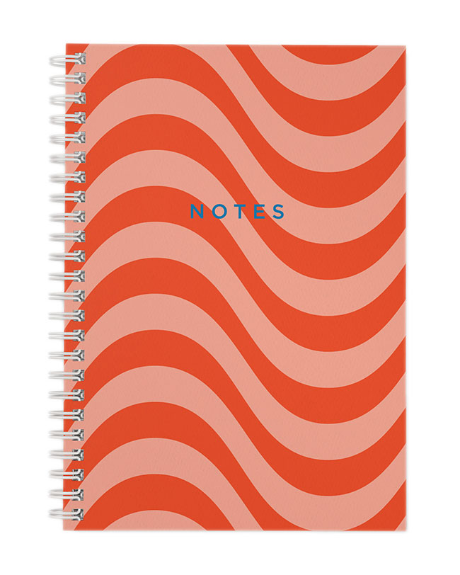 Retro Waves Spiral Notebook