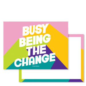 Busy Being the Change Social Stationery by CheerNotes