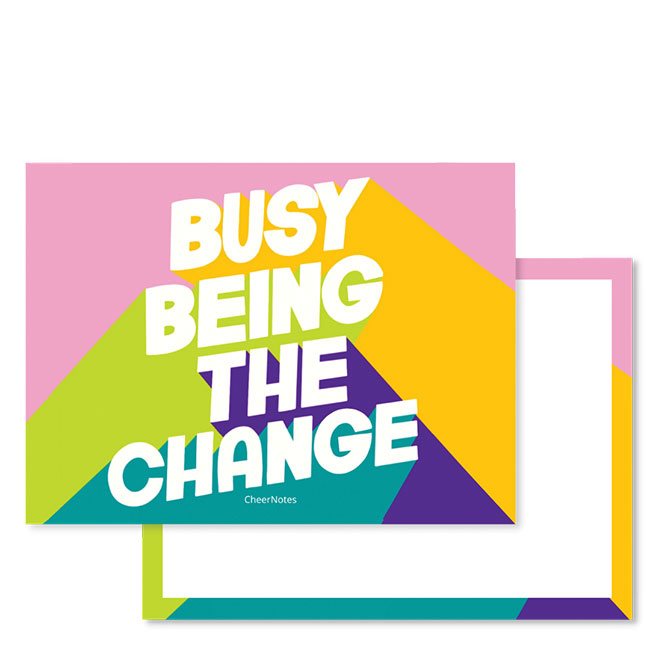 Busy Being the Change Social Stationery 
															/ CheerNotes							