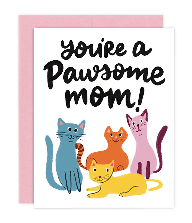 Pawsome Cat Mom Card