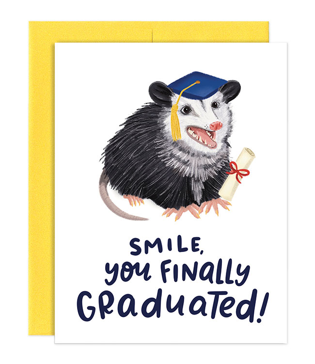 Smile You Finally Graduated Card 
															/ Grey Street Paper							
