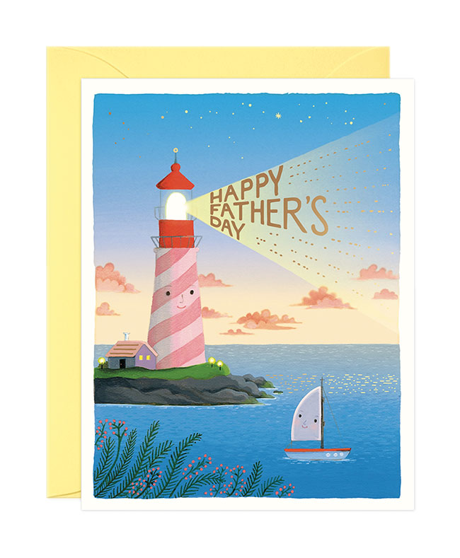 Father's Day Lighthouse Greeting Card