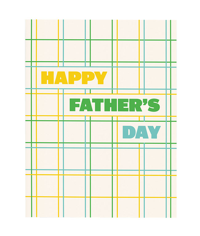Father's Day Plaid Greeting Card