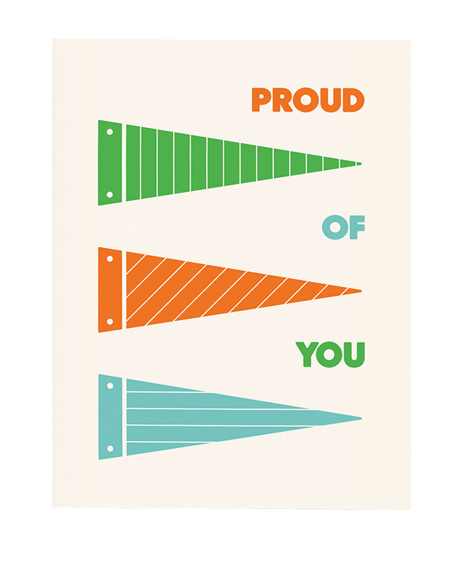 Proud of You Pennants Greeting Card