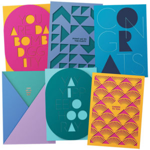Laser-cut and Foil-stamped Cards. Dear Beni. Faire, Shoppe Object.