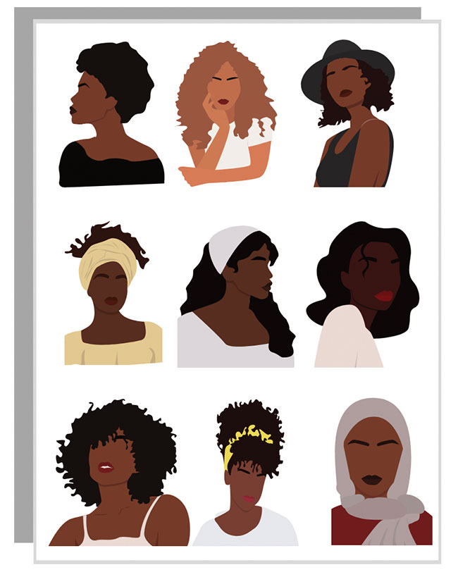 Female Shades of Melanin Inspirational Greeting Card 
															/ Infectious Design Co.							