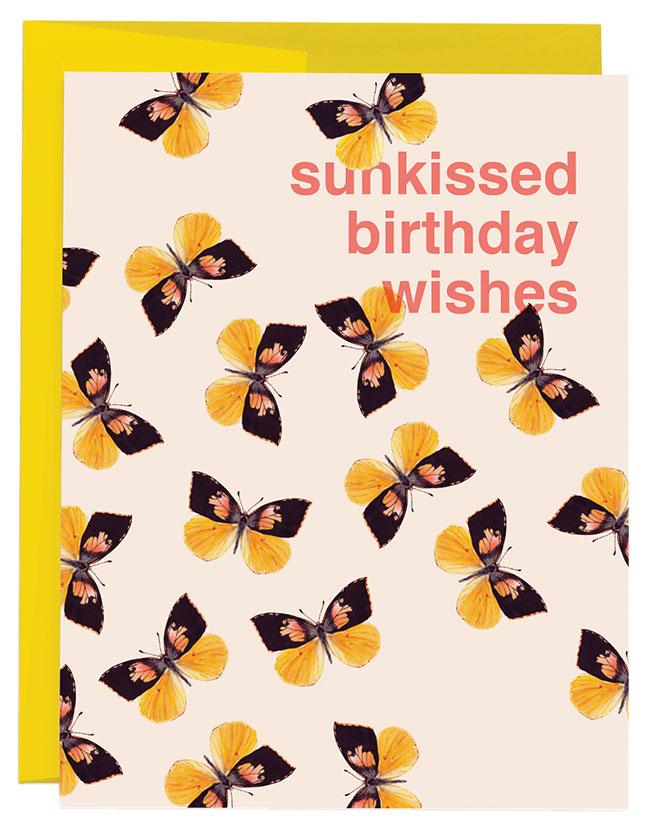 Sunkissed Butterfly Birthday Card 
															/ J6R6							