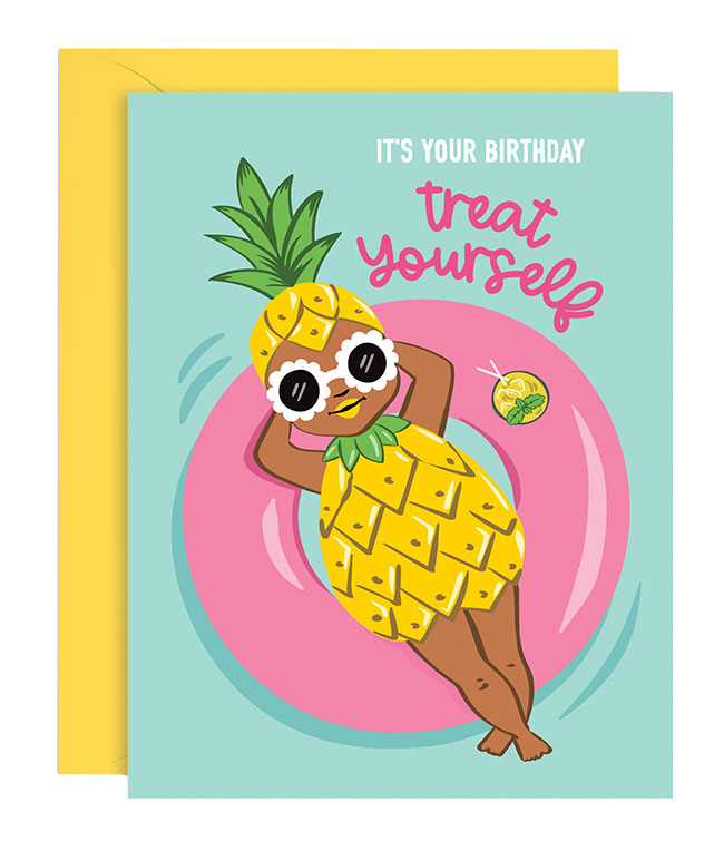 Treat Yourself Pool Birthday Card