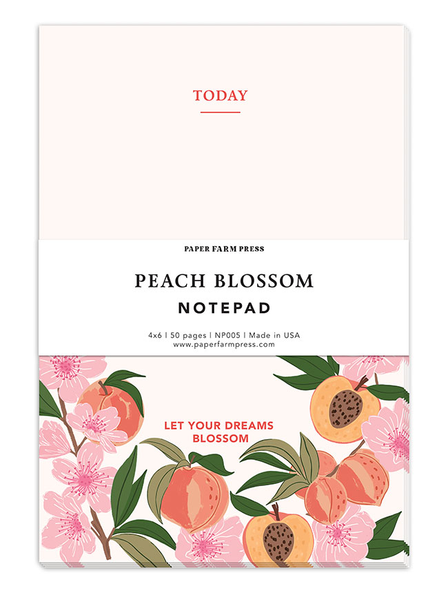 Peach Blossom Notepad 
															/ Paper Farm Press							