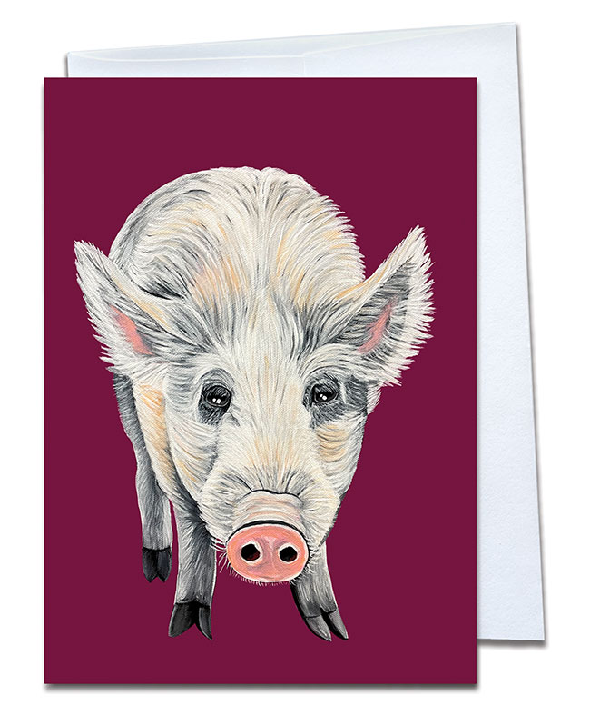 Pig Card 
															/ Woollybear Travels							