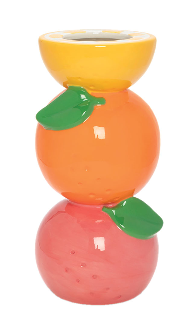 Stacked Citrus Ceramic Vase 
															/ Ban.do through Lifeguard Press							