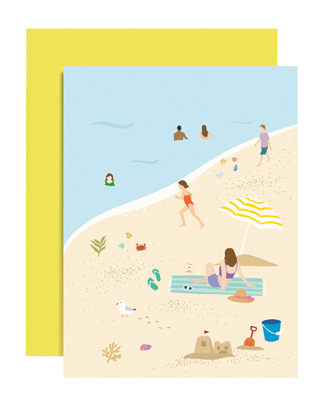Beach Day Greeting Card 
															/ Girl Of All Work							