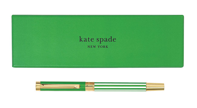 Green Pastry Stripe Ballpoint Pen 
															/ KSNY through Lifeguard Press							