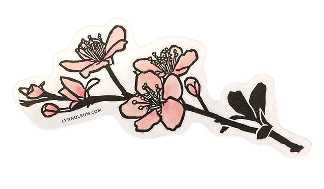 Cherry Blossom Sticker 
															/ Lynn-oleum							