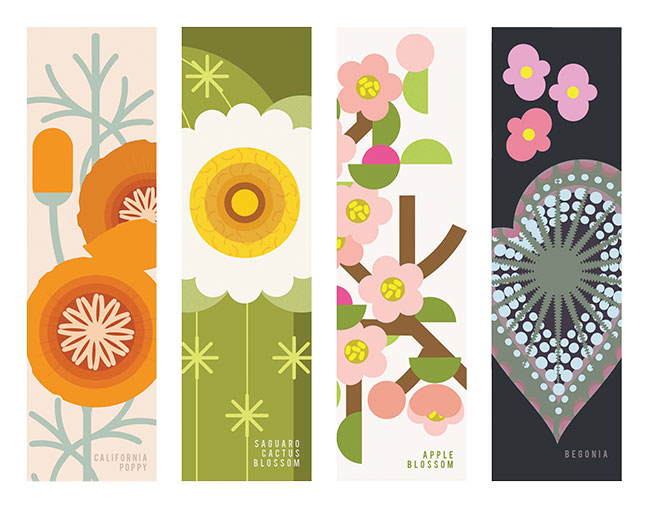 Floral Bookmarks 
															/ Power and Peace Design							