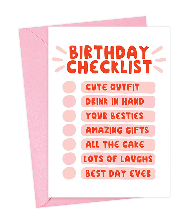 Birthday Checklist Card 
															/ R is for Robo							
