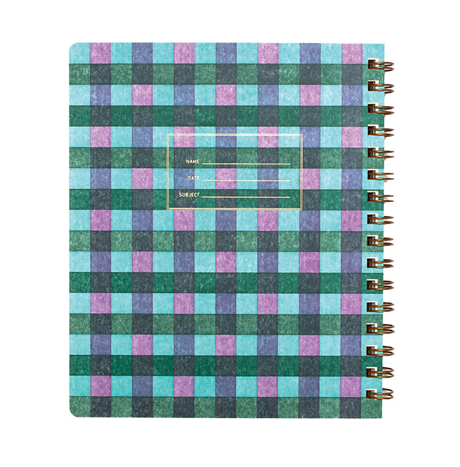 Leftie Plaid Letterpress Notebook. Shorthand. Atlanta, Dallas, Faire. 