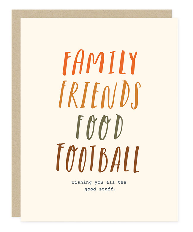 Family Friends Food Football