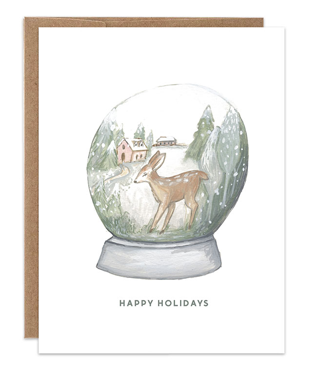 Happy Holidays Snowglobe 
															/ Jessica Frasz Studio							