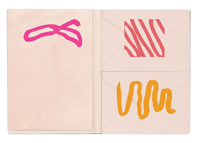 Poy Letterquette set of 12 riso envelopes and lettersheets