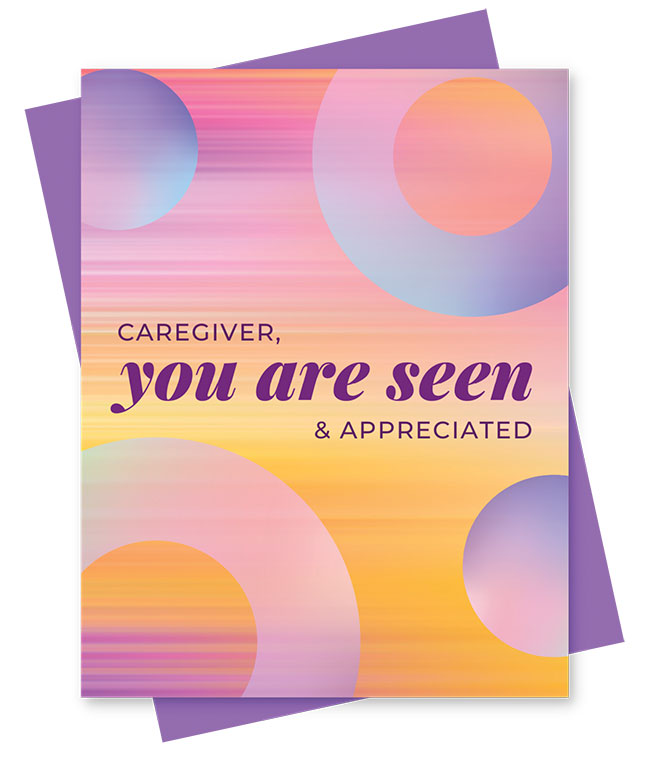 Caregiver Card. Age-Friendly Vibes.