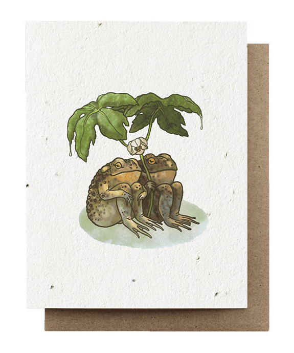 Two Toads Together (on plantable paper). Small Victories. 