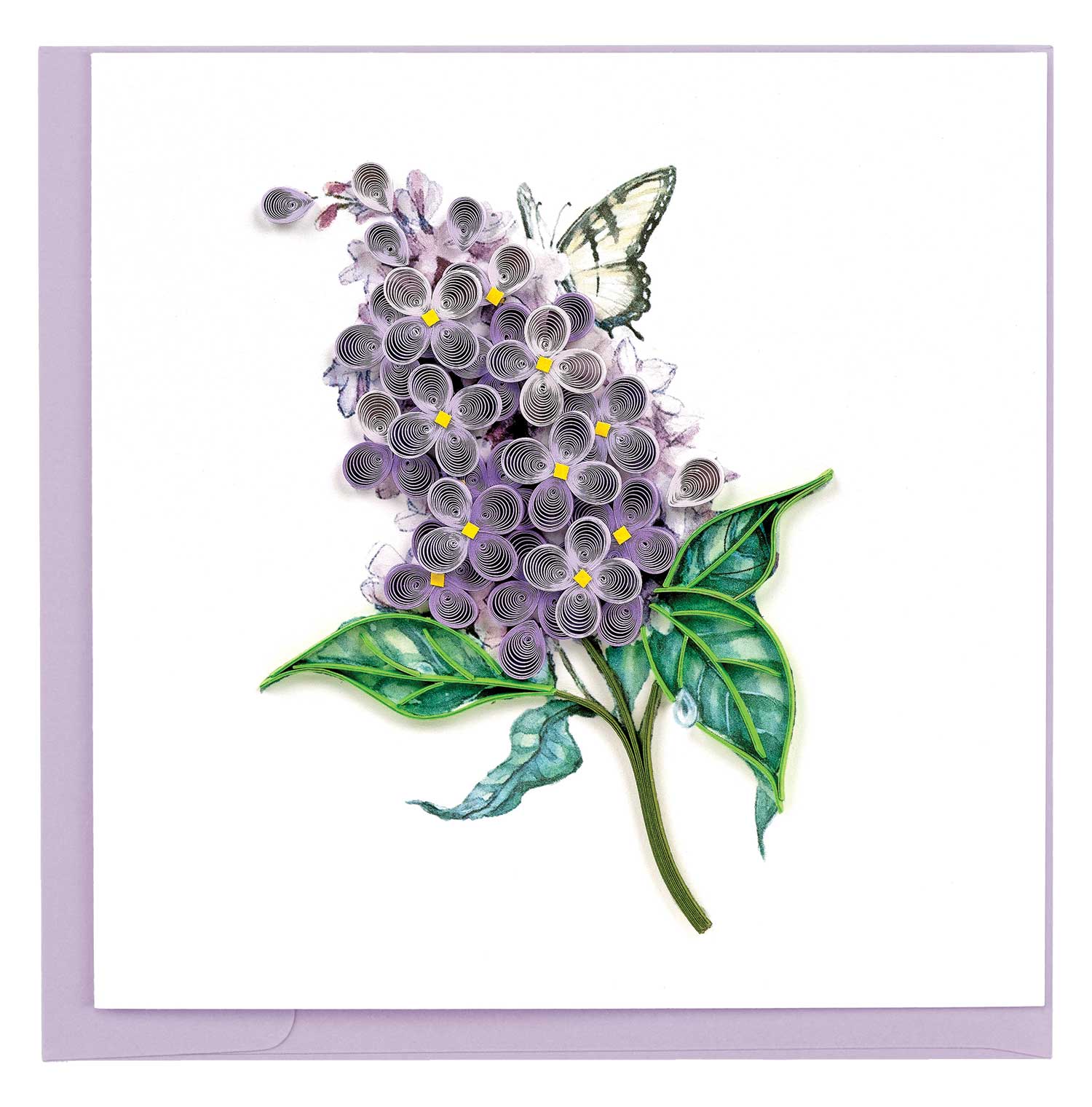 Quilled Square Violet Card