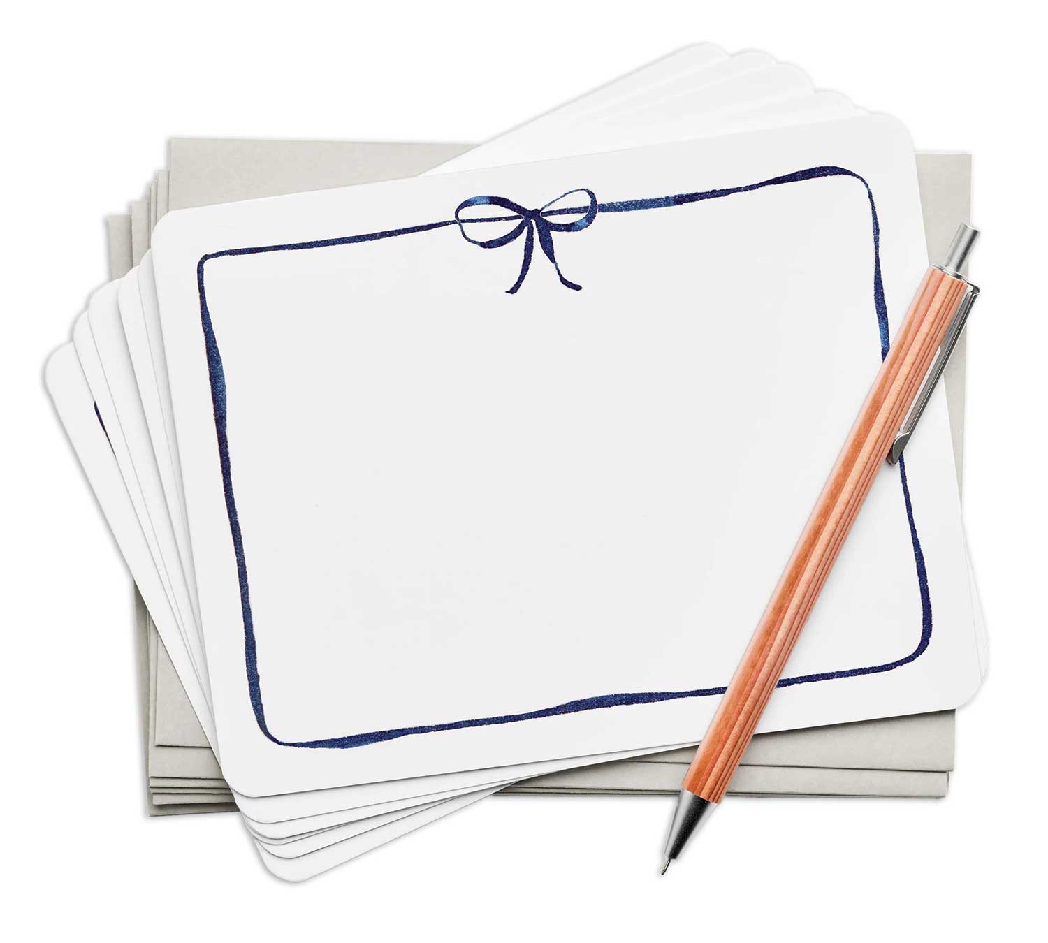 Navy Bow Flat Notes